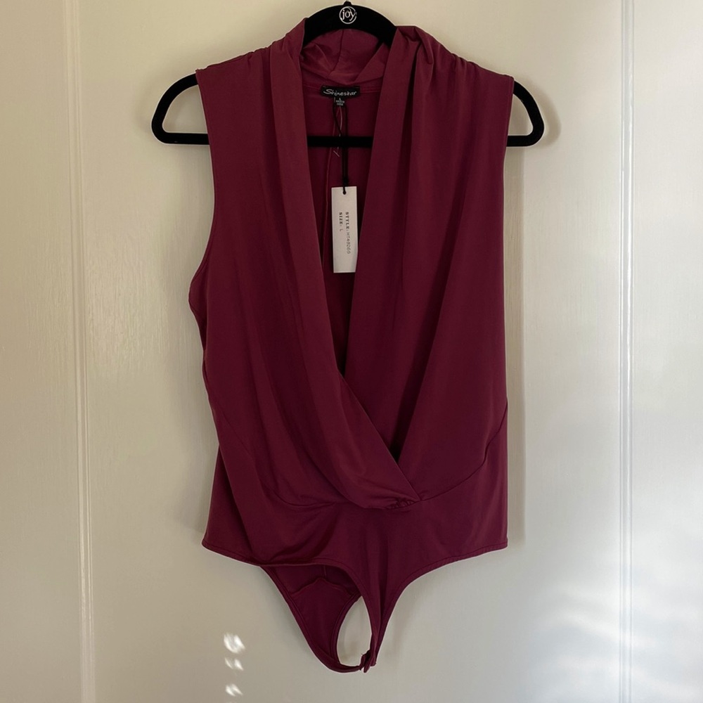 Burgundy body suit